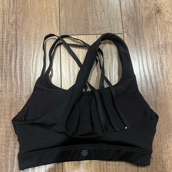 Athleta Black Cross-Back Strappy Sports Bra - Picture 2 of 4